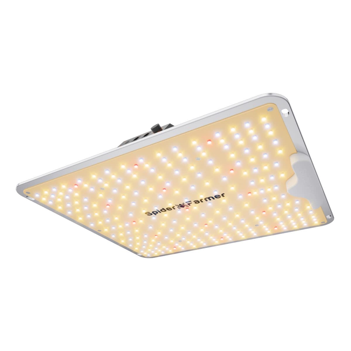 Spider Farmer SF-1000 full-spectrum LED grow light viewed from below.